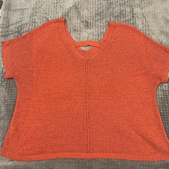 APT. 9 Burnt Orange Knit Blouse - Picture 5 of 5